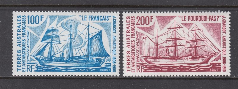French So. Antarctic Territory #C37-38 SHIPS SET (Never Hinged) cv$14.50