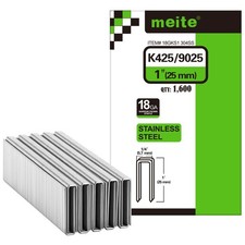 18 Gauge 1/4-Inch Narrow Crown Staples, 1" Length 304 Stainless Steel Staples...