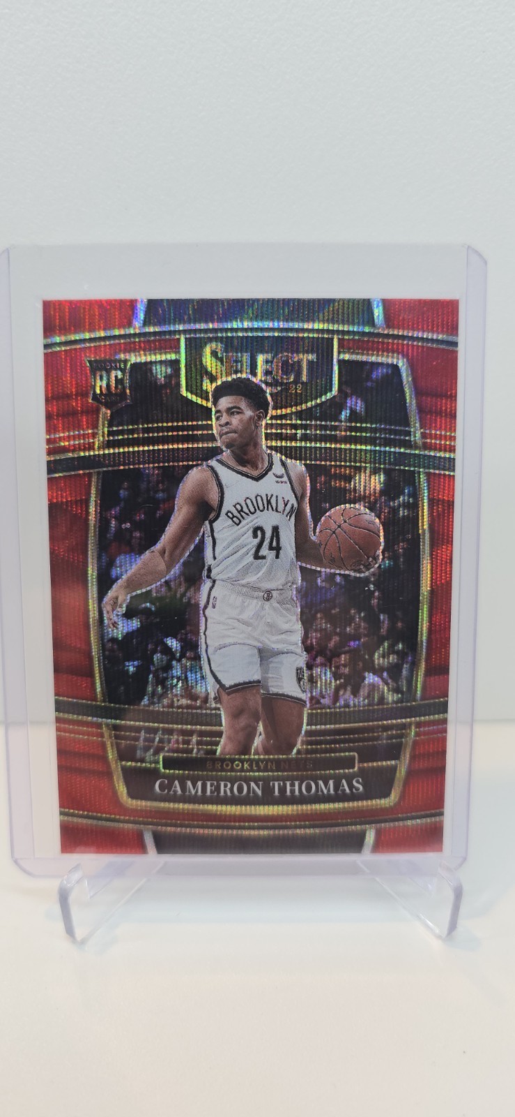 2021-2022 Panini Select Red Wave Prizm Concourse Cameron Thomas Rookie RC #21