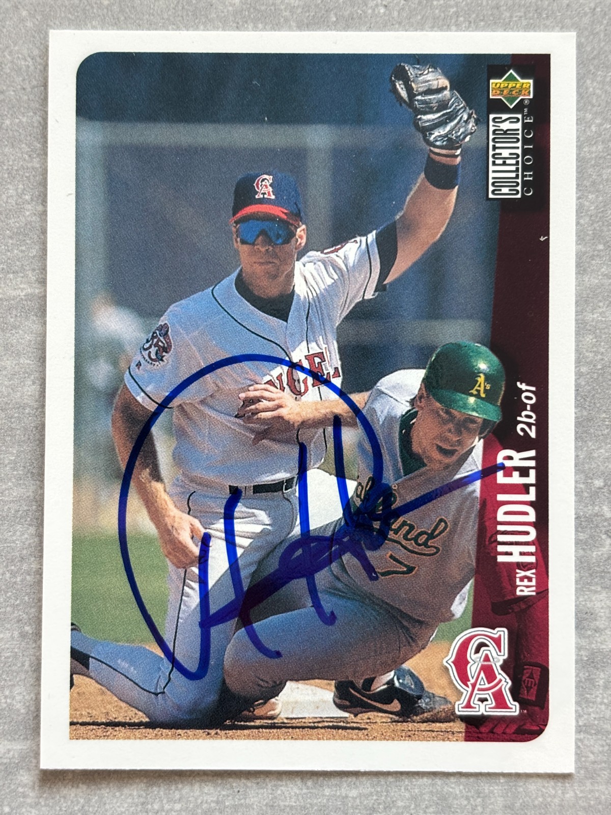 1996 Upper Deck REX HUDLER "Milking A Cow" Autographed Funny Signed Card #484