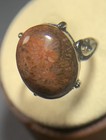 Natural Silicified Coral Fossil Flower Agate Ring/ Adjustable — photo 2