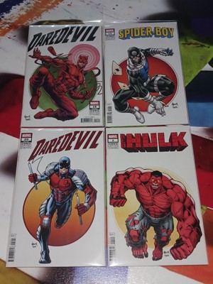 TODD NAUCK ICONIC VARIANT EDITION SET RED HULK, DAREDEVIL,BULLSEYE 4 BOOK SET NM