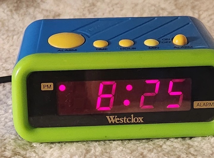 Westalox Model 66704 Cool Blue And Green Alarm Clock