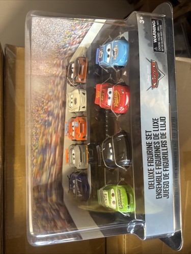 Disney Store Pixar Cars 3 Deluxe Figurine Playset New in Box Set 9 Racecars Gift