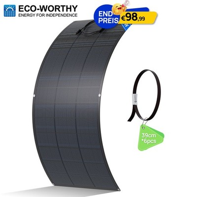 ECO-WORTHY 200W Flexibles Solarpanel Solarmodul für Wohnmobil Balkonkraftwerk
