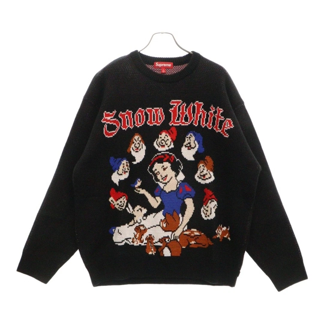 Pull blanc neige tricot noir SUPREME 24AW occasion f49bdb3699fc809ce9b34cc67e7d336c