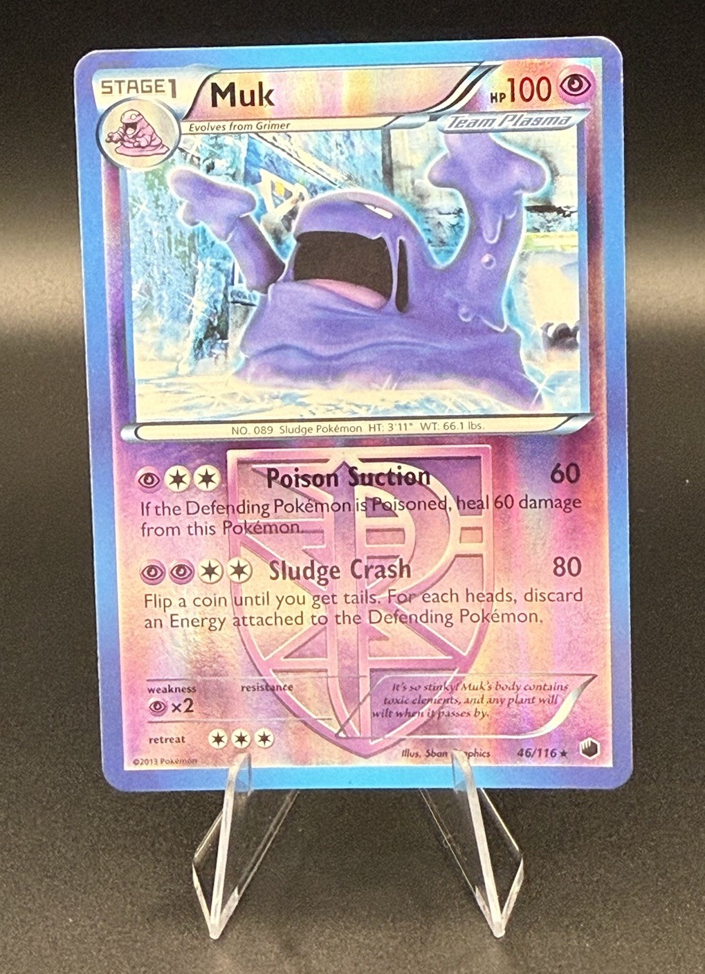 Pokémon TCG Muk 46/116 Reverse Holo Plasma Freeze - LP