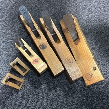 Vintage Japanese Woodworking Planes Set of 6 Wooden Kanna Carpentry Tools