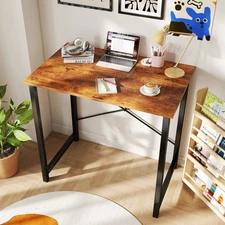 32-63 Inch Modern Sturdy Small Computer Office Desk with X-Shaped Reinforcement