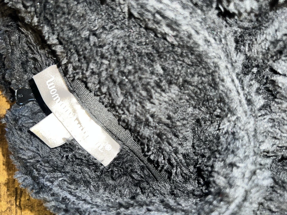 ¡NUEVO! Chaqueta de forro polar negro con cremallera completa Woman Within Talla 14/16 Foto 4 de 4