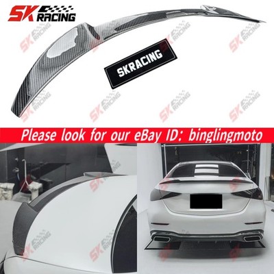 Black/Carbon Fiber Rear Spoiler Wing Fits Mercedes-Benz C-Class W206 C200 C300