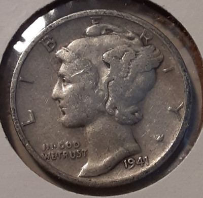 1941-S Mercury Dime 10c San Francisco Mint 90% Silver (#239-12920/RBJ)