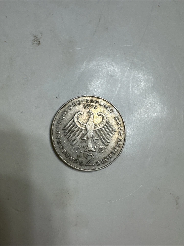 Alemania 1973 2 marcos alemanes circulados, se vende como está Foto 3 de 4