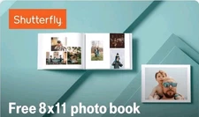 Shutterfly Free 8X11 PHOTO BOOK 20 Page Or $ Off Larger Size Exp  1/31/26