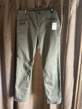 Sanctuary Surplus Womens Pants Green Size 32 Utility Mid Rise Cotton Blend New