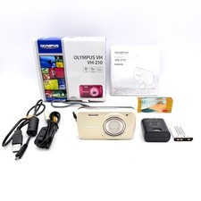 Olympus VH-210 White 14MP 5x Wide Zoom Compact Camera Japan