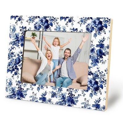 Blue Chinoiserie Floral Picture Frame 5x7, Grandmillennial Home Decor, Rustic...