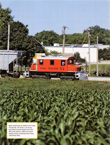 Iowa Traction Locomotive #54 Soybean Hoppers AGP Plant Mason City IA Mag Excerpt