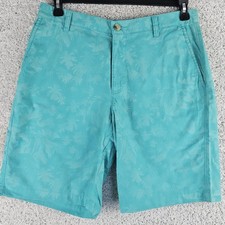 Columbia PFG Bonehead II Shorts Size 32 Blue Fishing Floral Hawaiian Chino