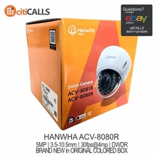 Hanwha ACV-8080R A-Series 5MP IR Vandal Dome Analog Camera, 3.5-10.5mm Lens
