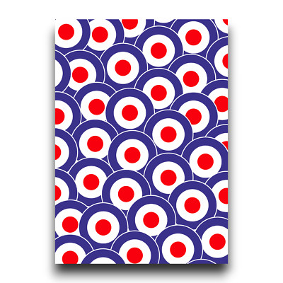 A4 RAF Mod Target Roundel Vinyl Sticker Bomb Sheet Decal Wrap Car Van ...