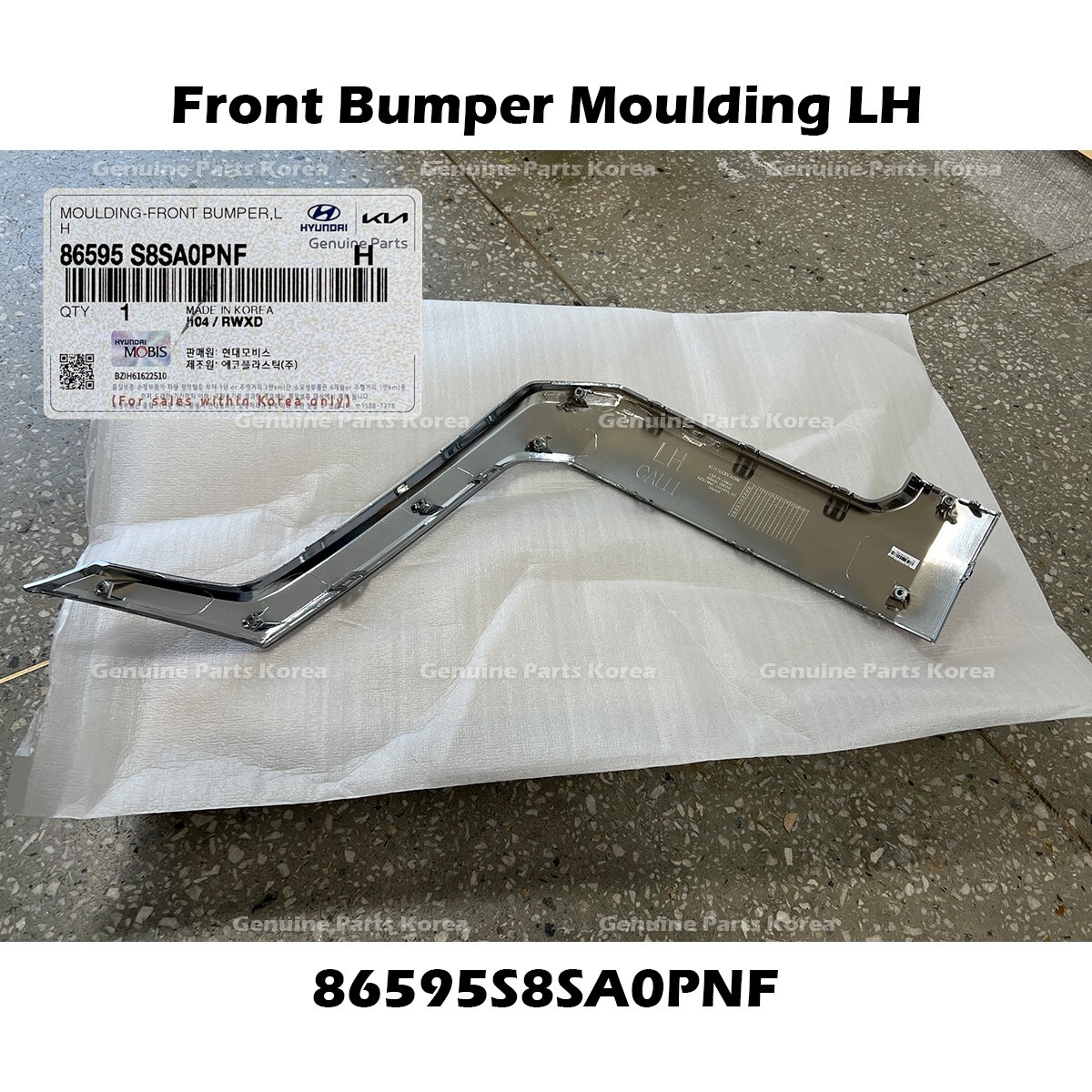 ⭐Genuine⭐ Front Bumper Moulding LH 86595S8SA0PNF for Hyundai