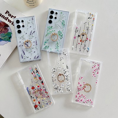Fancy Flower Phone Case For Samsung Galaxy A15 A14 A53 A72 A32 A73 Glossy Cover