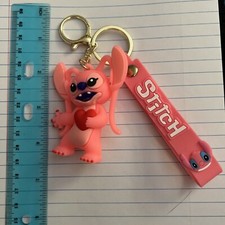 Angel Rubber Metal Keychain Disney Lilo And Stitch New Fast Shipping