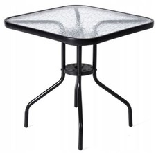 Gartentisch Glas Alu Aluminium Esstisch Glastisch Tisch Garten 70x70