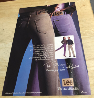 1983 Tai Babilonia, Randy Gardner for Lee Jeans  - Vintage Magazine Ad