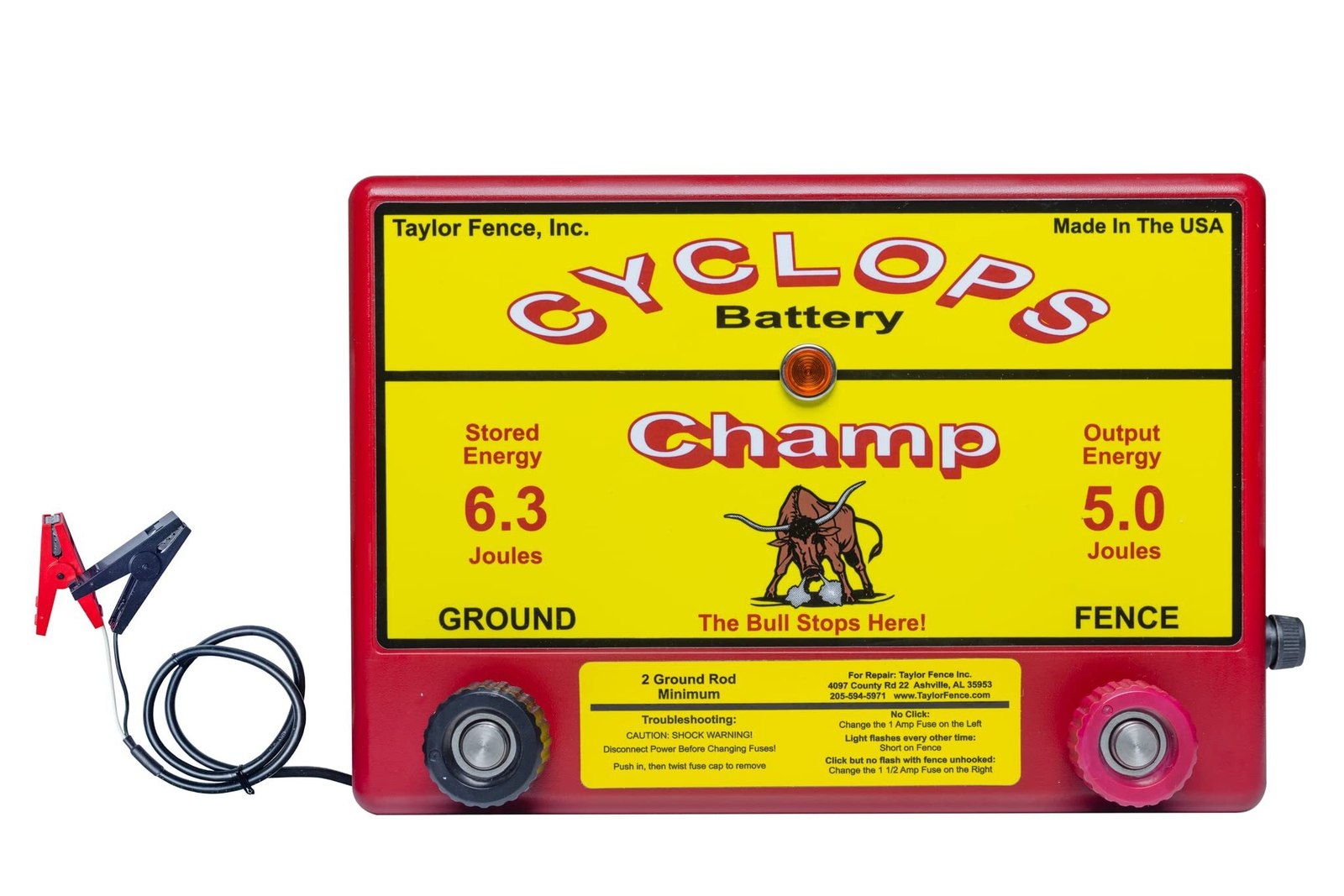 Cyclops Champ 5 Joule Battery Powered Fence Energizer | Reliable and Powerful
