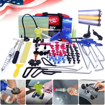 PDR Car Body Dent Puller Bridge Lifter Tool Paintless Hail Remover Repair Kit US