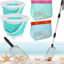6 Pack Shelling Tools - Seashell Bag, Shark Tooth Sifter Shovel Sand Scoop