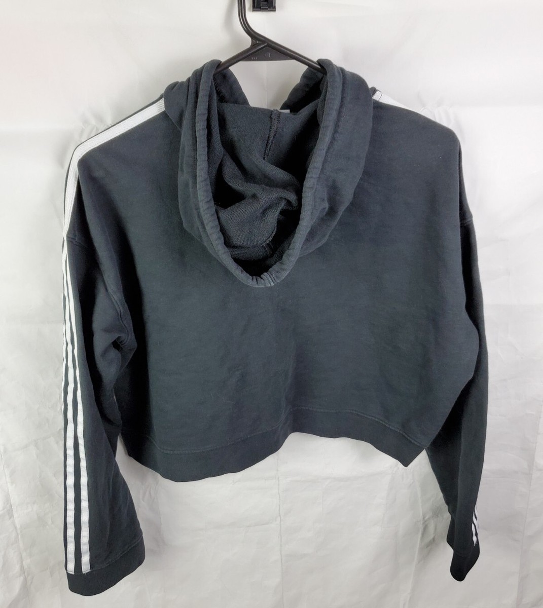 Adidas Hoodie Women's S Black Originals Trefoil Crop
