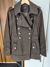 Miss Sixty Wool Military Coat Size M