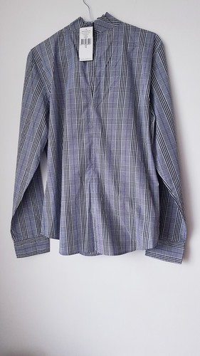 Ralph Lauren Womens Top Shirt blouse checked raised knot detail neck size 12 - Picture 4 of 11