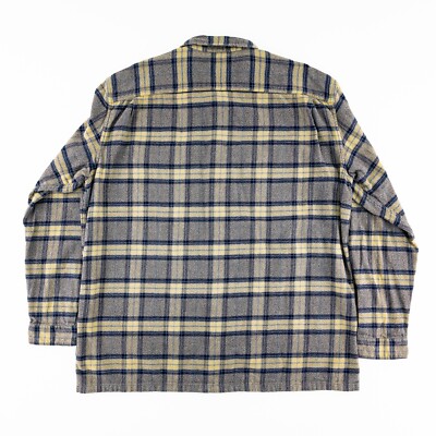 レトロ Patagonia Mens XXL Fjord Flannel Long Sleeve Button Up Shirt Check