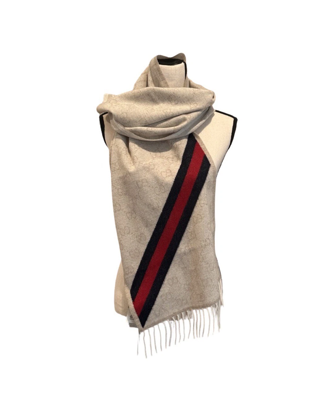 Foulard authentique Gucci Nikky en laine NEUF