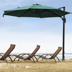 10ft Hanging Offset Roma Outdoor Patio Umbrella Cantilever Crank Pedal Control Ebay