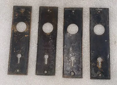 Buy Beautiful  Lot Of 4 Antique Sargent  Stamped Brass Door Knob Keyhole Backplates