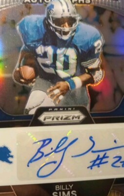 Autograph FA-BS Billy Sims Auto Detroit Lions /149 Flashback