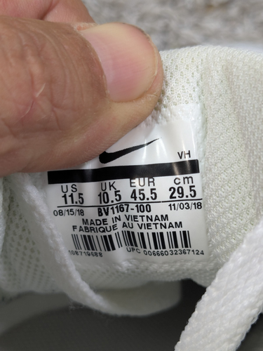 Nike Ebernon BV 1167-100 Men’s Low Top WHITE PATENT LEATHER Size 11.5 - WORN 3 X - Picture 8 of 9