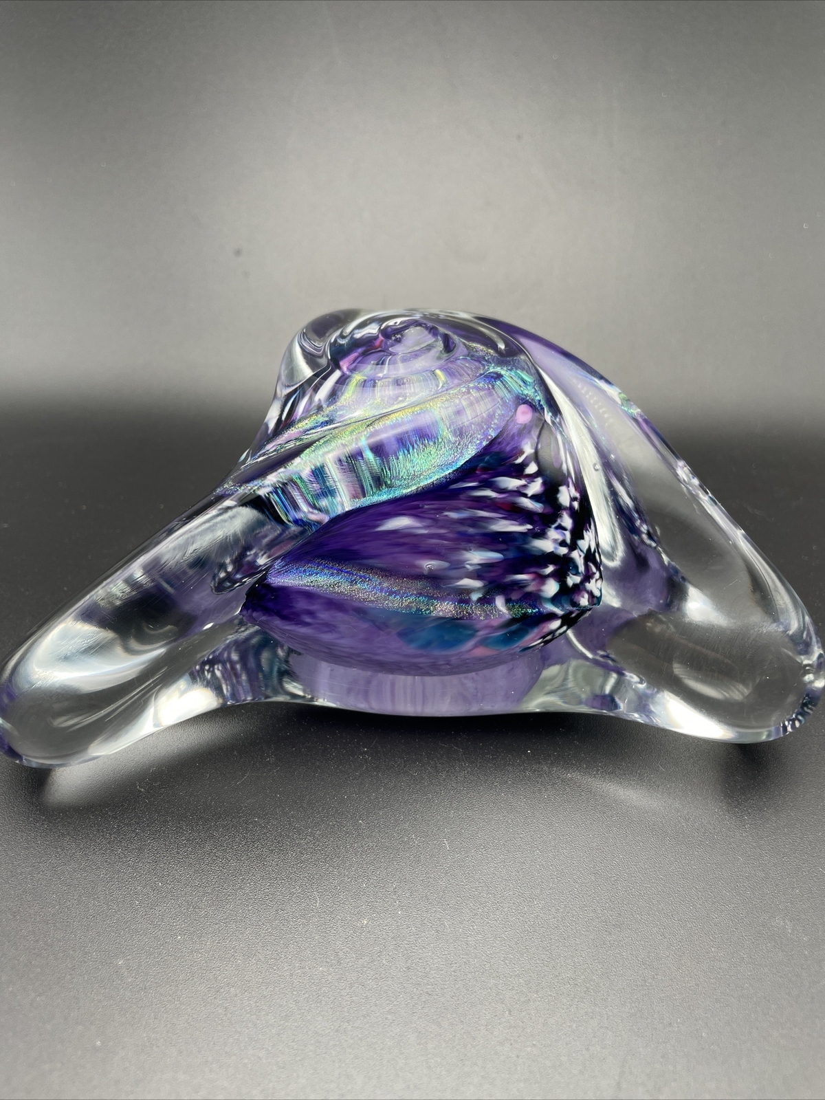 Triangle Paperweight Stan Megdall Studio Art Glass Triangle Shape Paperweight Gorgeous ...