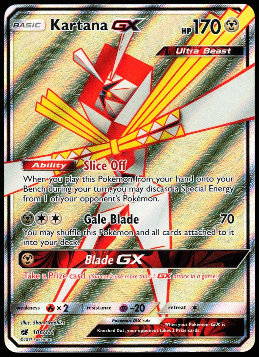 Kartana GX - Crimson Invasion Pokémon card 106/111