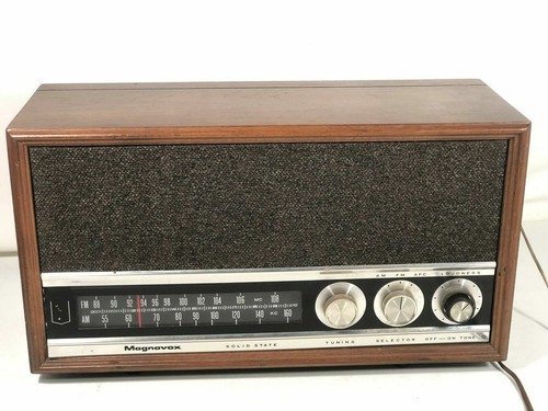 Vintage Magnavox Tischplatte AM FM 60er Modell 1FM056 Radio Holz Schrank Teile USA - Bild 1 von 12