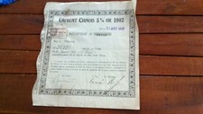 EMPRUNT CHINOIS 5%  OR 1902-banque franco asiatique-port gratuit!