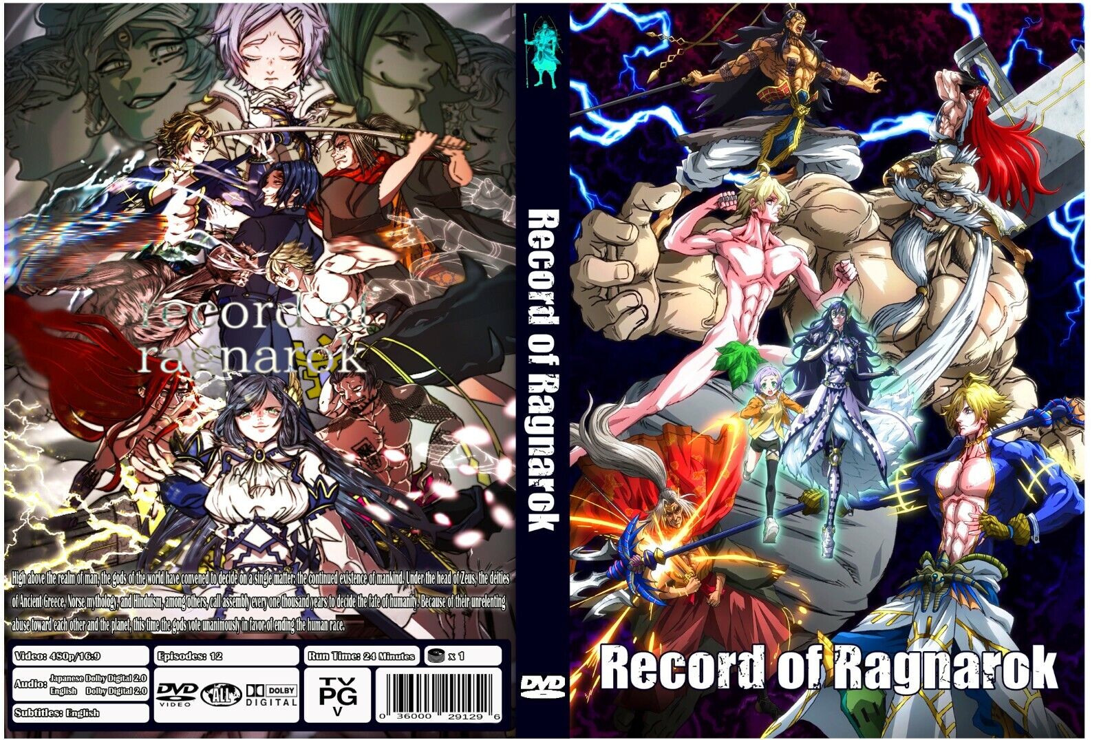 English dubbed of Record Of Ragnarok Season 1+2 (1-27End) Anime DVD Region 0