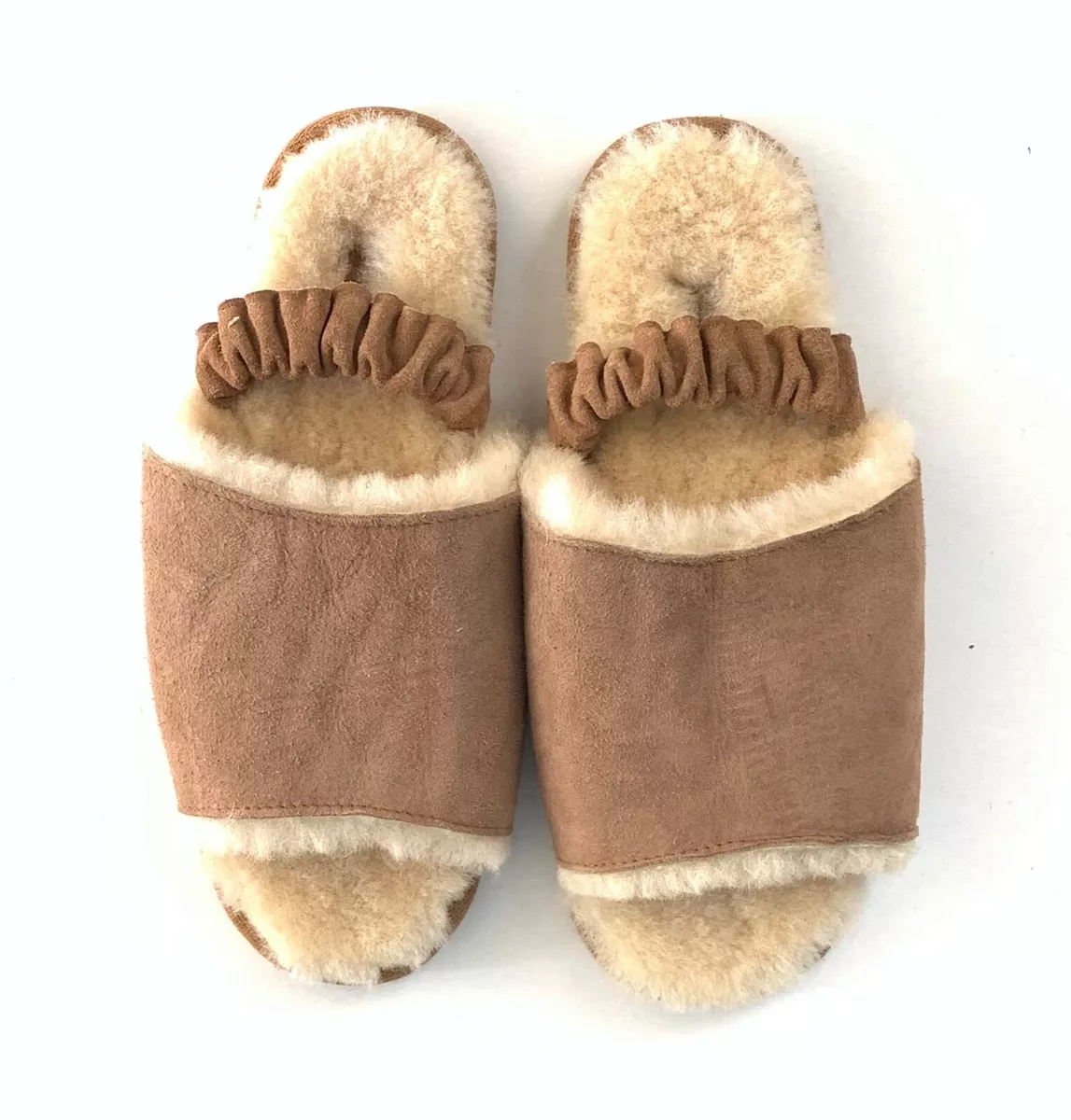 Shepherd of Sweden Sheepskin Linea Sandals Chestnut UK 5 US 7 EU