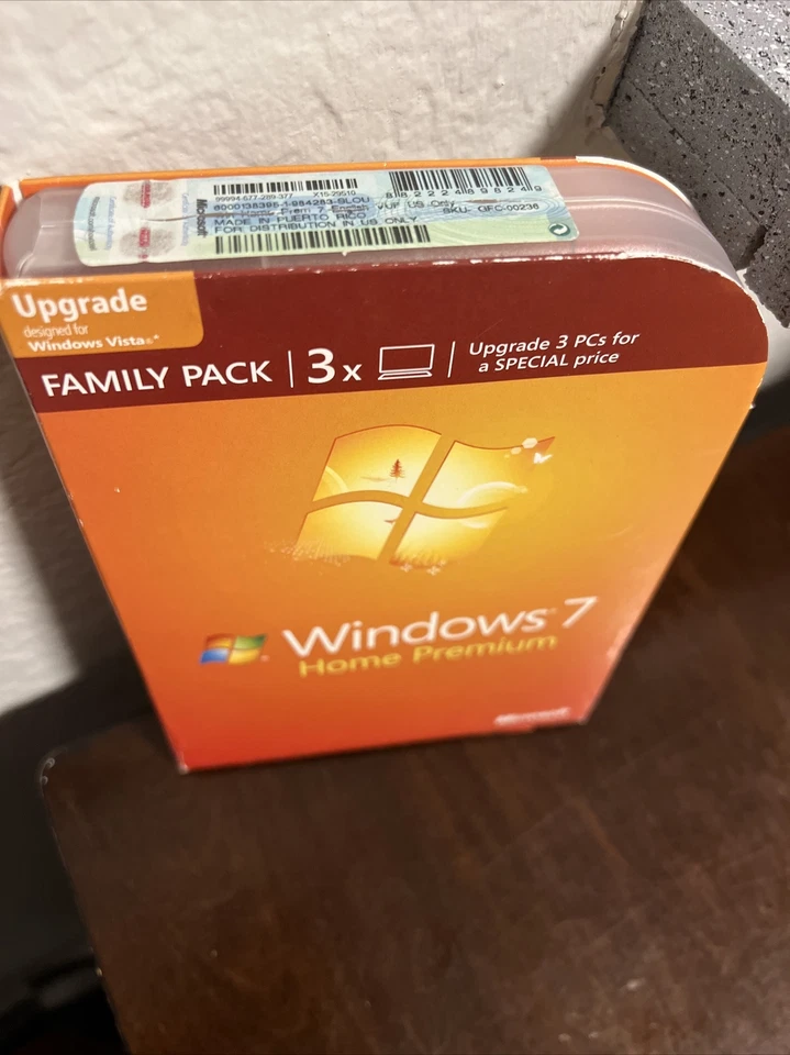 Microsoft Windows 7 Home Premium Upgrade Family Pack 3PC Genuine 32 & 64 bit - Image 2 of 4
