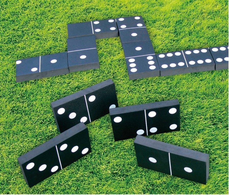 Gigante Dominós 28 Espuma Piezas Jardín Exterior Patio Juego Niños Y Familia